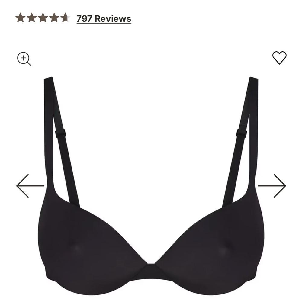 SKIMS Black Everyday Bra with Molded Cups